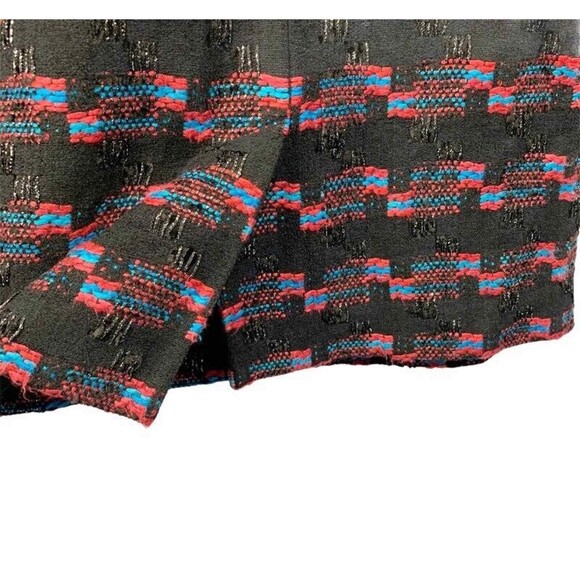 Trina Turk Womens Goodnight Tweed Sheath Dress Black Geometric Scoop Zipper XS - Picture 8 of 11